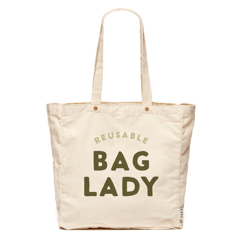 Natural Reusable Bag Lady