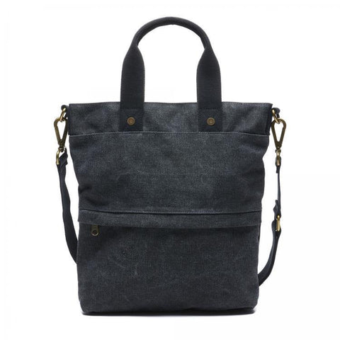 Distressed Black Canvas Go-To Bag