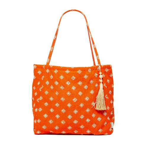 Blockprinted Drape Tote